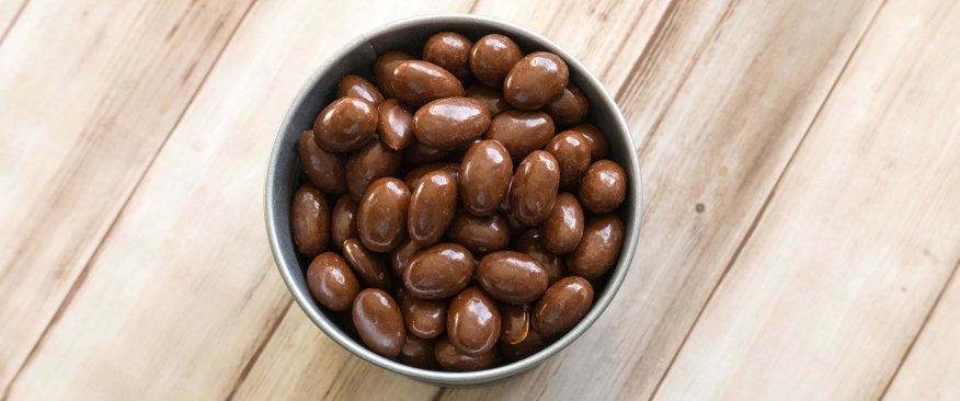 seasonal chocolate-covered almonds